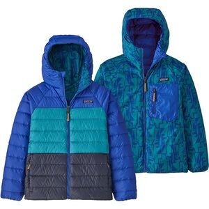 Patagonia Kids Reversible Puffer Jacket in Blue & Teal